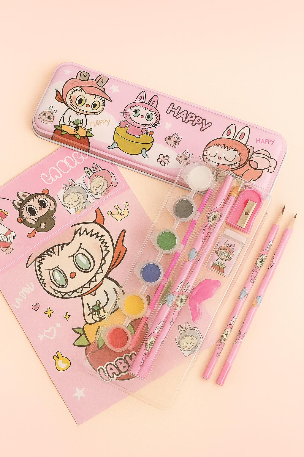 7-in-1 Stationery Set Package Labubu Kuromi Cinnamoroll Melody 9926//Stationery