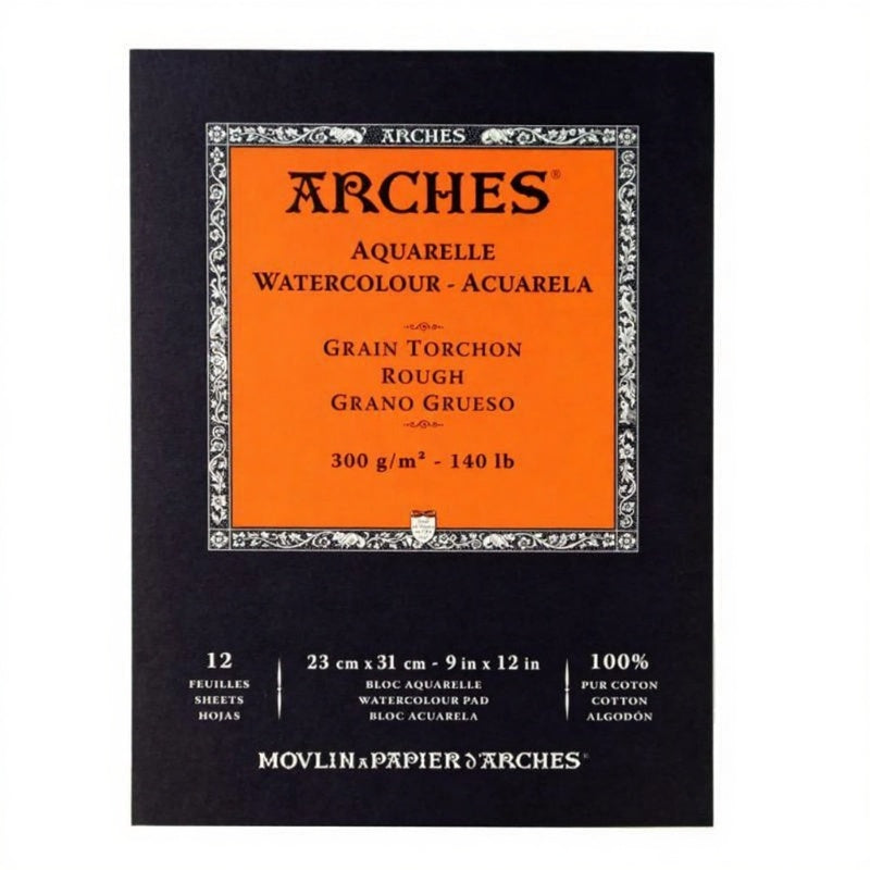 Canson Arches Rough Grain Watercolor Pad 12 Sheets 300 gsm Paper