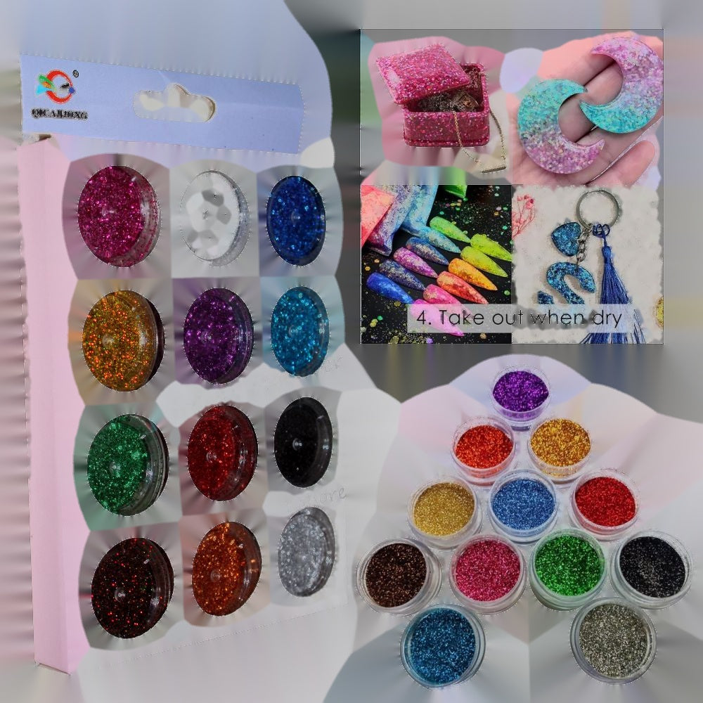 Glitter Set Pack 12 Vibrant Colors