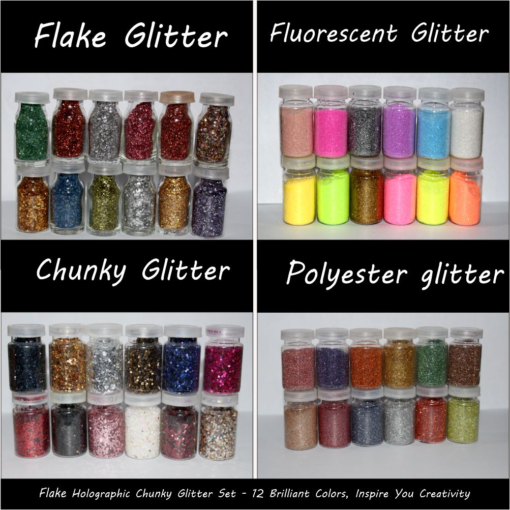 Glitter Set Different Type for Holographic Crafting Epoxy Resin