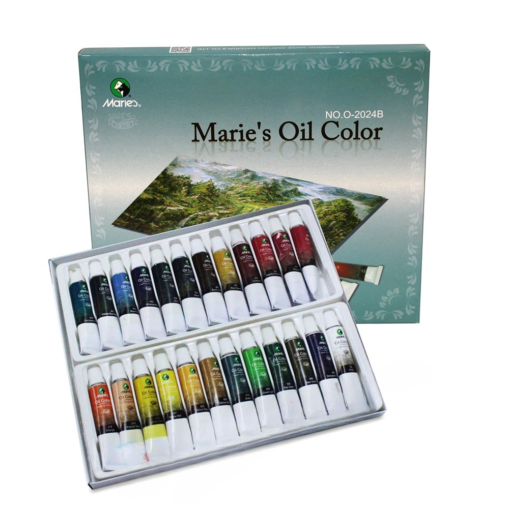 Maries Oil Colors Painting Tube Set 24 Colors 12ml