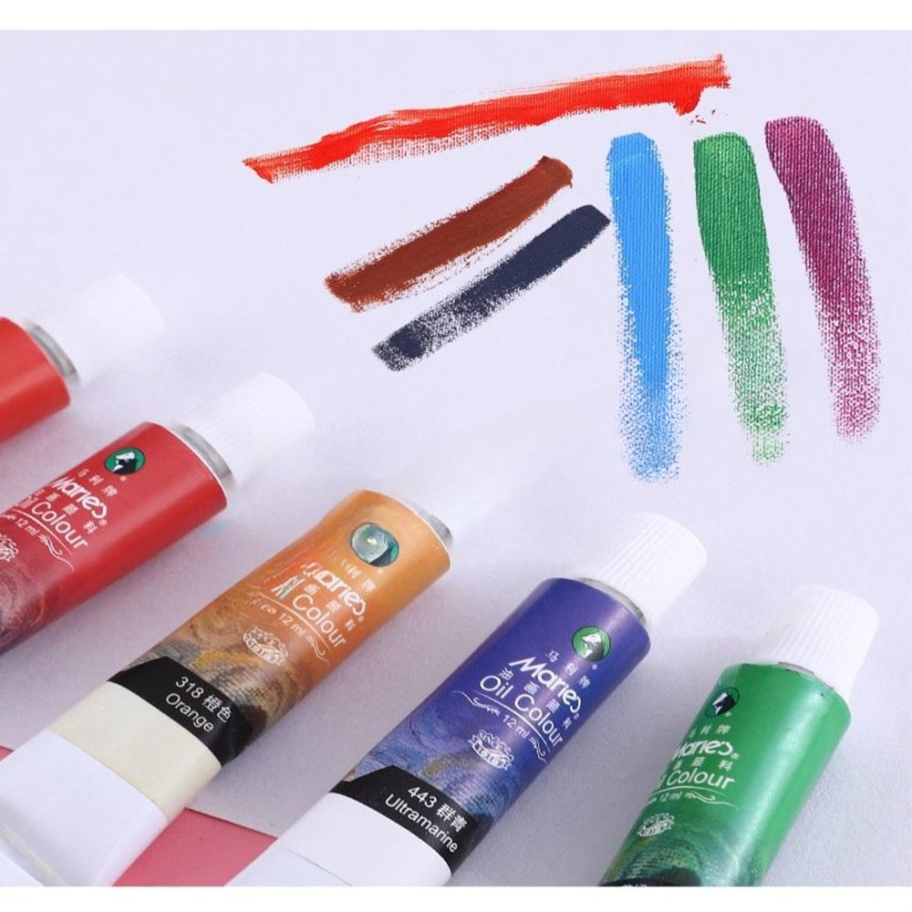 Maries Oil Colors Painting Tube Set 24 Colors 12ml