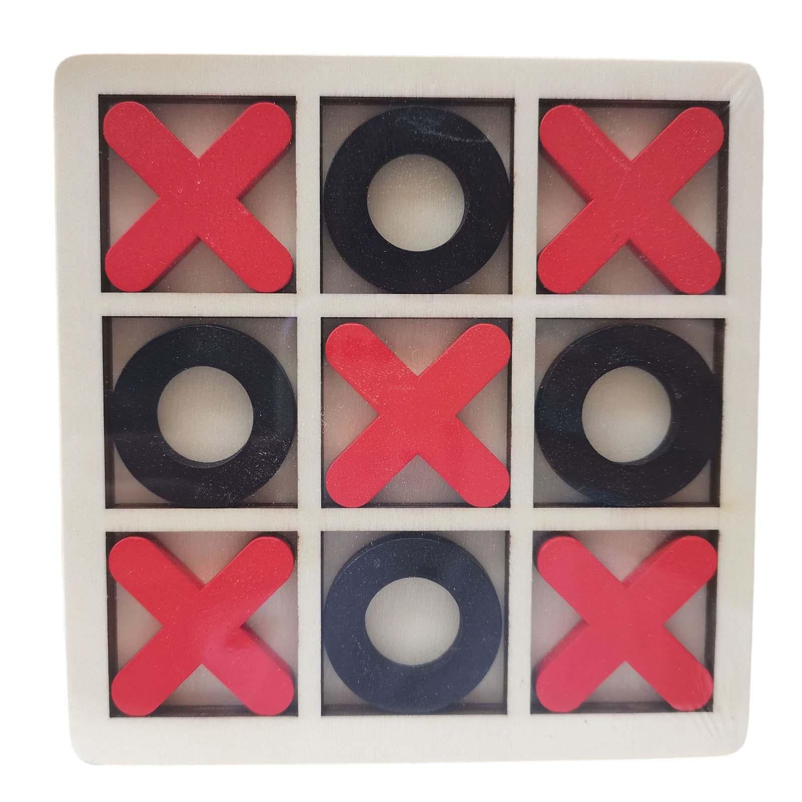 Wooded Tic Tac Toe Game for Kids - Wooden XOXO Family Game