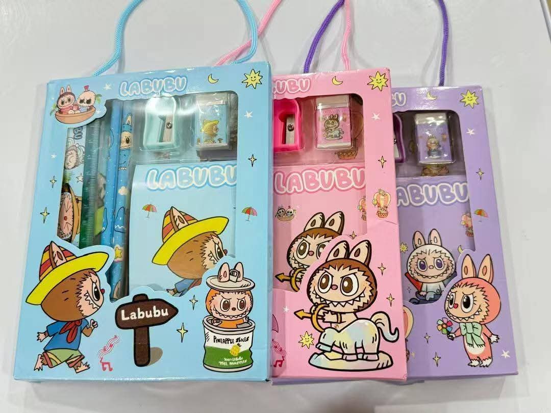 Stationery Set (2 x Pencils + Eraser + Sharpener + Notebook + Ruler)
