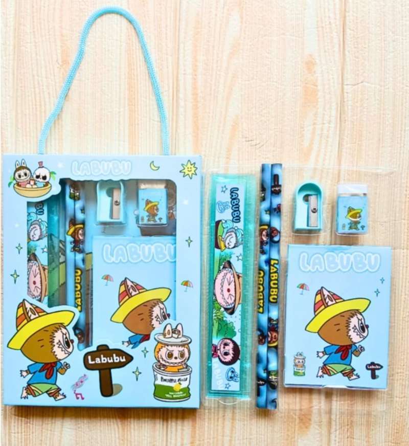 Stationery Set (2 x Pencils + Eraser + Sharpener + Notebook + Ruler)