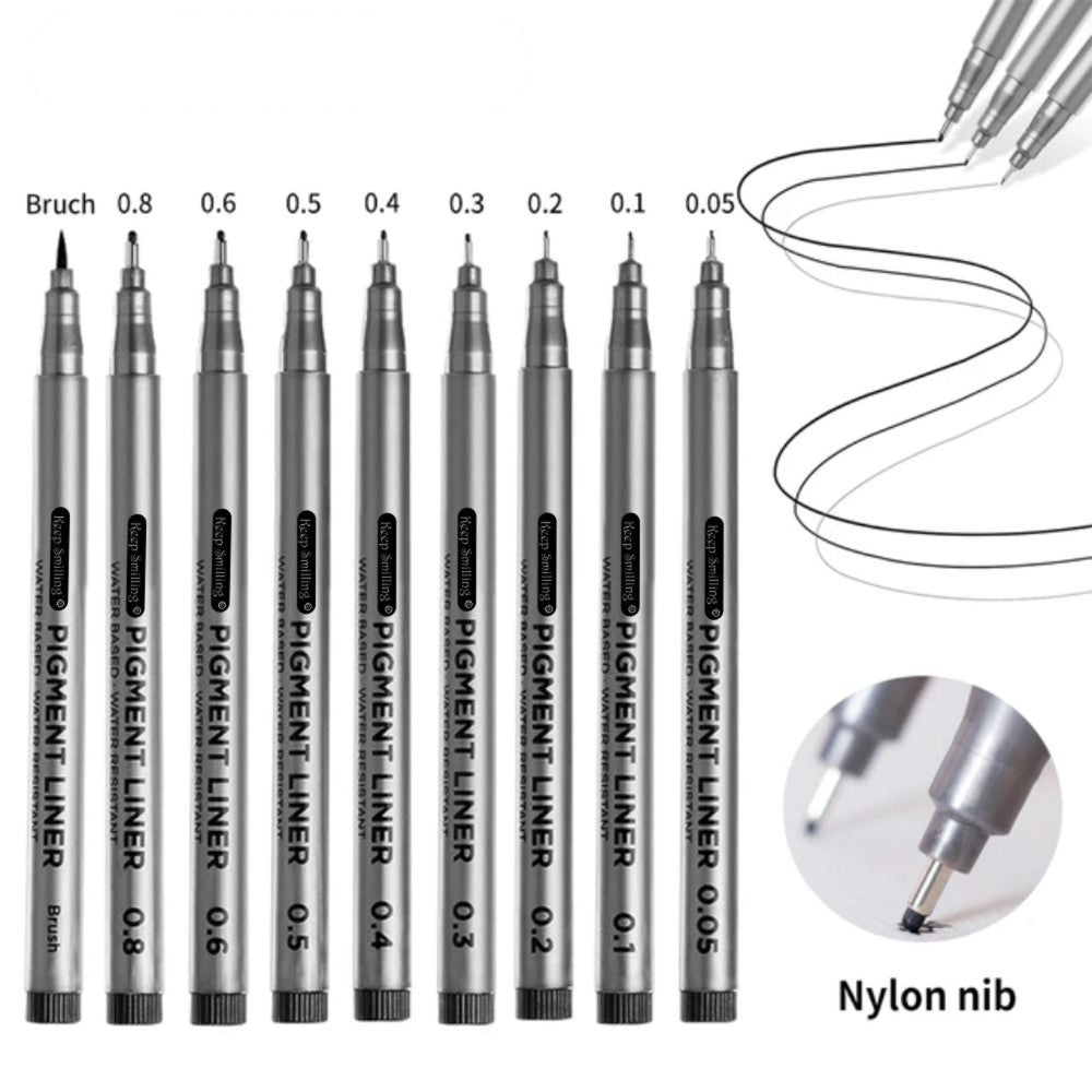 Keep Smiling Pigment Liner Set 9 Pcs