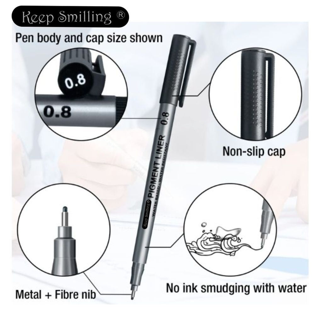 Keep Smiling Pigment Liner Set 9 Pcs