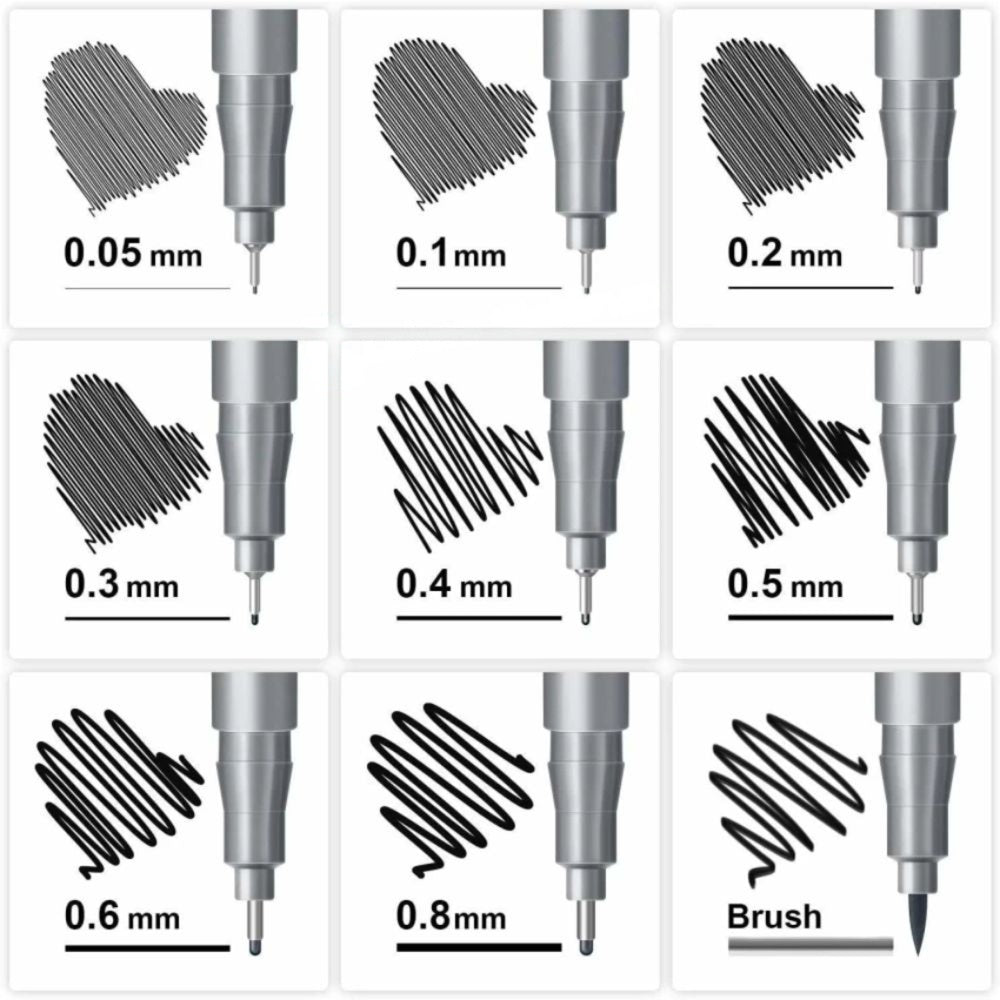 Keep Smiling Pigment Liner Set 9 Pcs